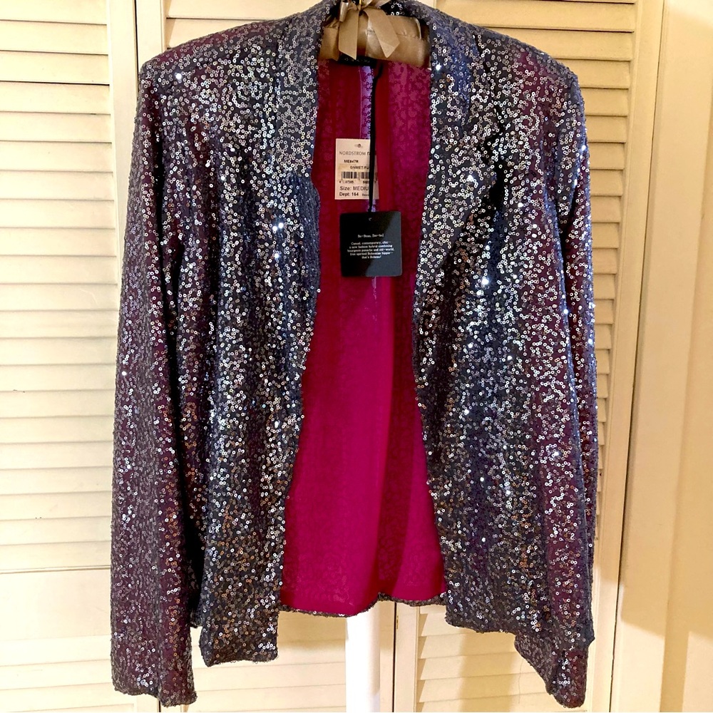 NWT Bobeau Sequin Blazer